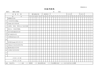 XXXX12更新新所有设备点检表