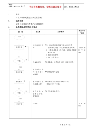 治具制作管理流程