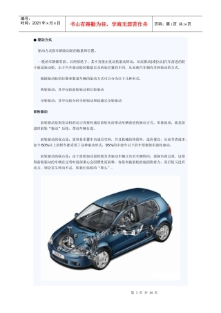 汽车名词解释-底盘与悬挂参数