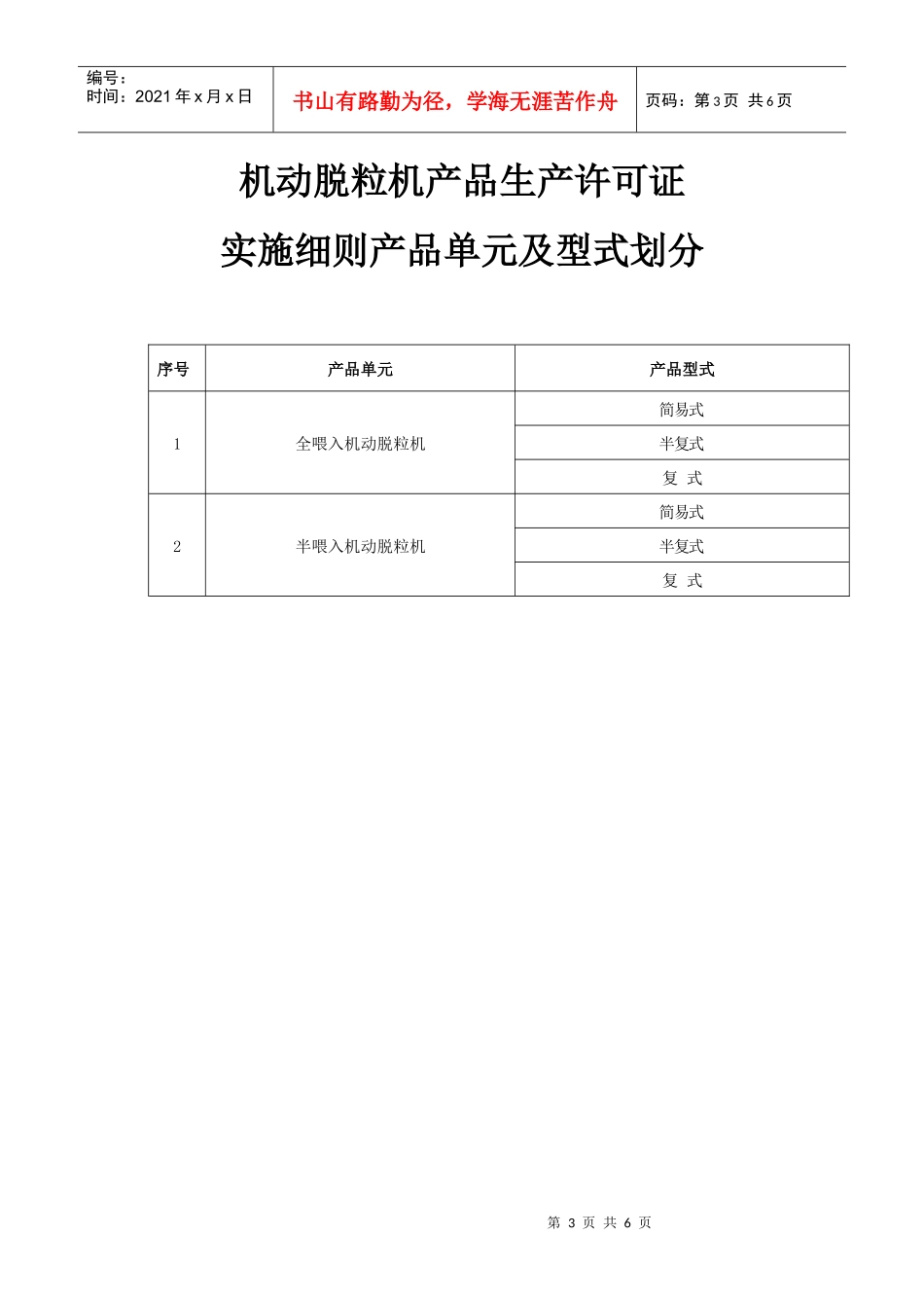 泵产品生产许可证实施细则中的产品单元_第3页