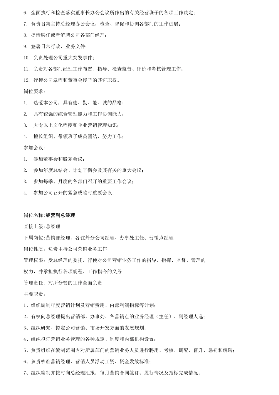 公司岗位说明书全集_第2页