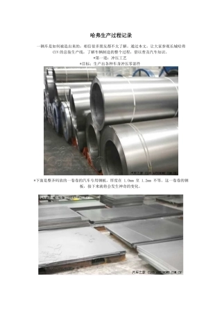 哈弗生产过程全记录全