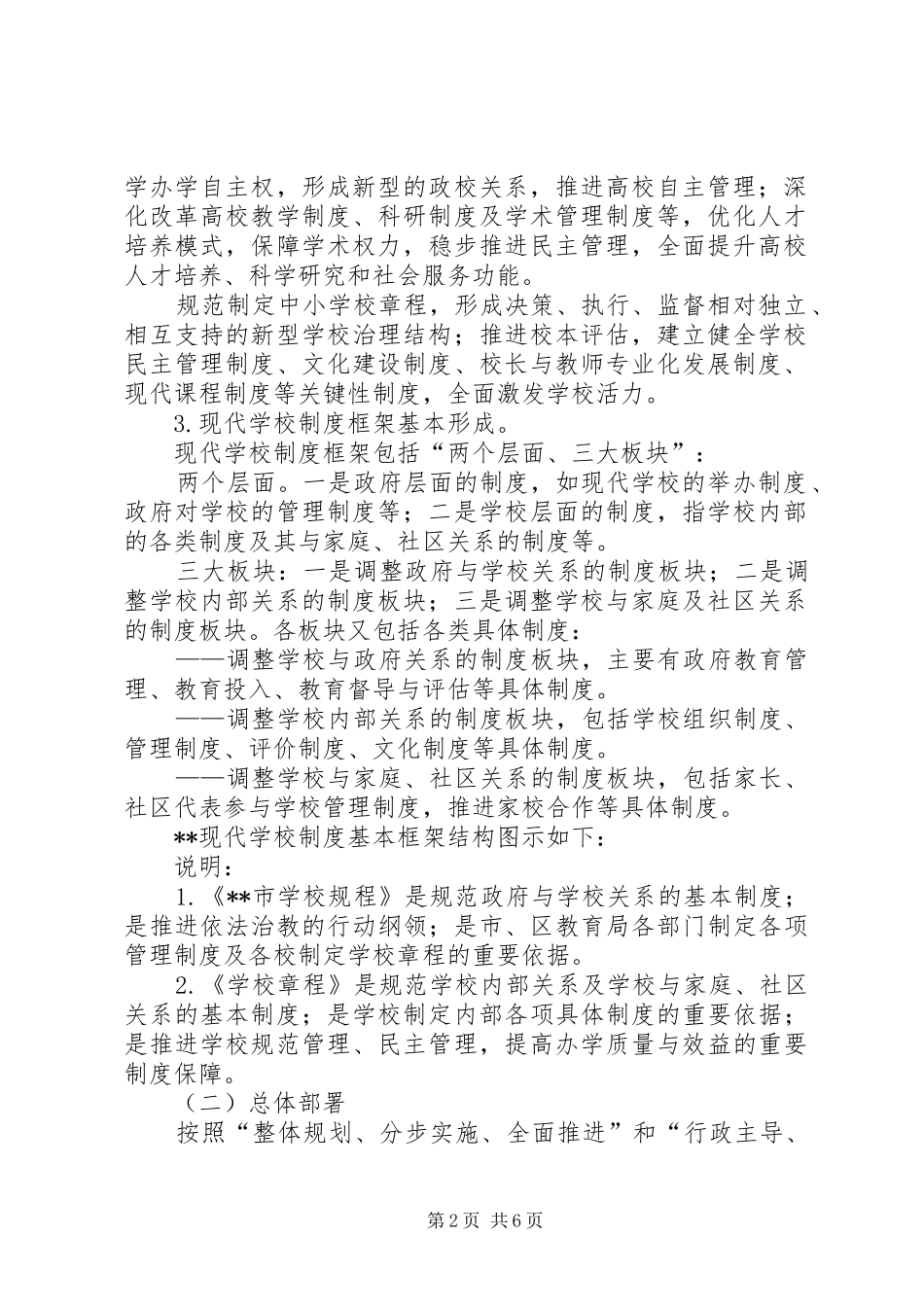 学校制度研究与建设实施方案 _第2页