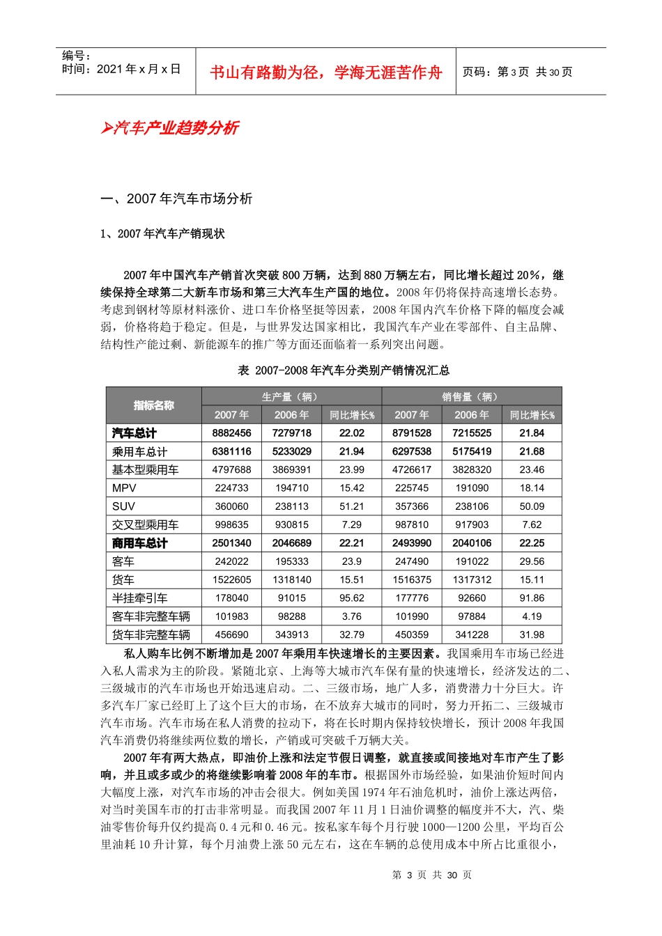 汽车零部件行业月度投资分析报告_第3页