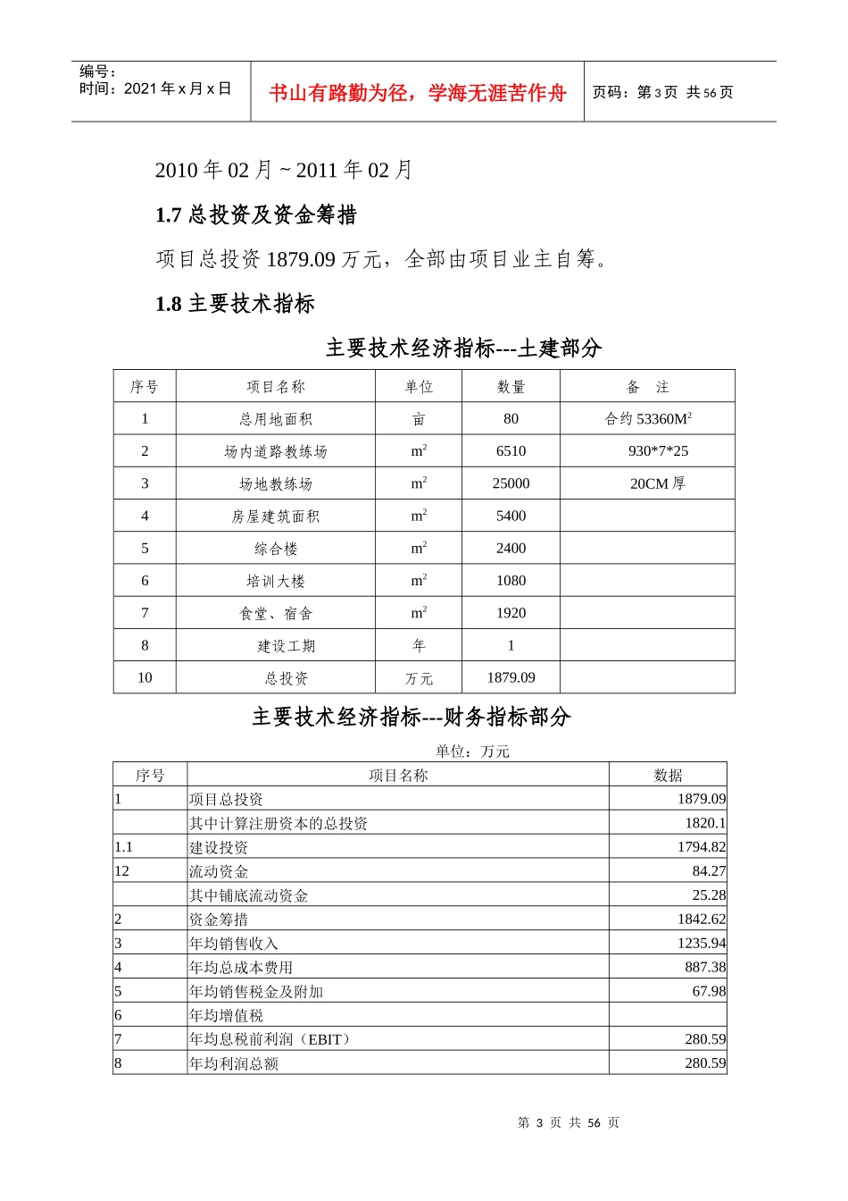 泗县综合类一级驾校项目可行性研究报告_第3页
