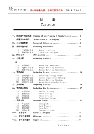 泰奇八宝粥品牌推广策划书