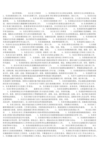 公司各部门工作职责(全套)2