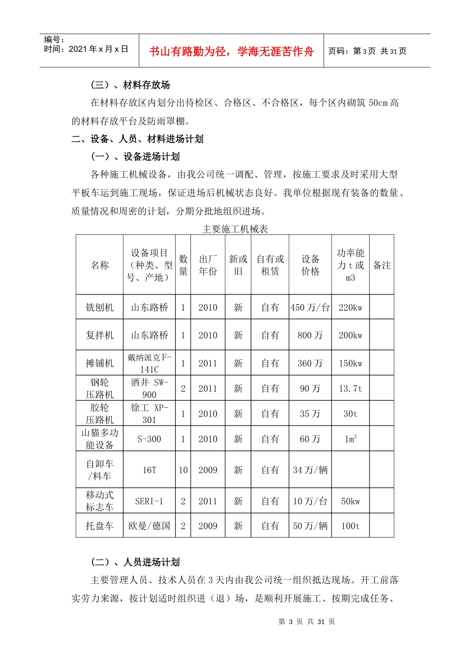 津蓟、蓟平高速公路XXXX年维修加固工程3标段施工组织设_第3页