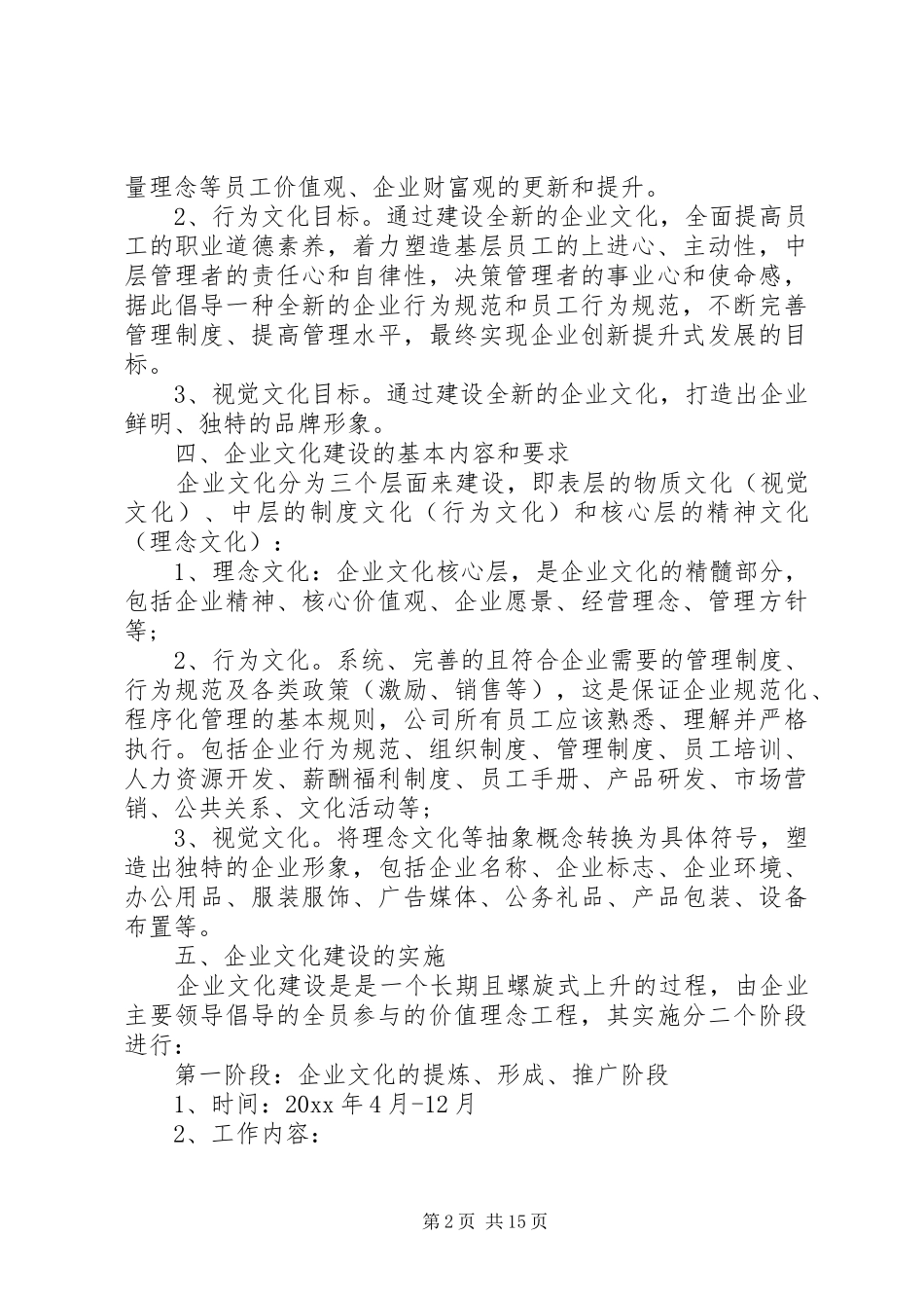 公司企业文化建设实施方案范文 _第2页