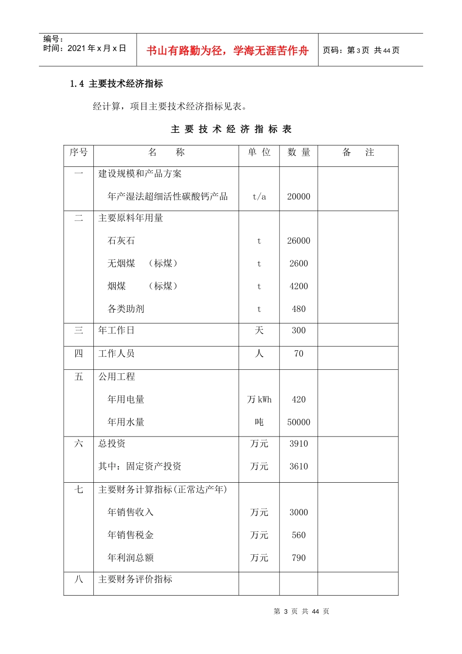 活性碳酸钙项目投资立项申请报告_第3页