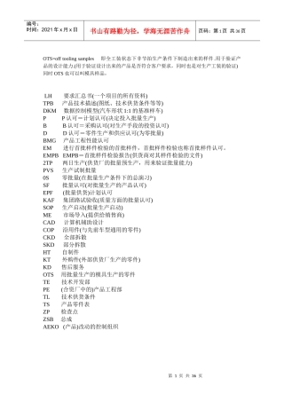 汽车行业英文缩写