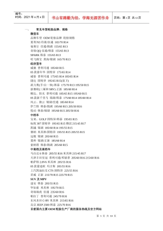 汽车轮胎的品牌 纹路及雪地胎的使用