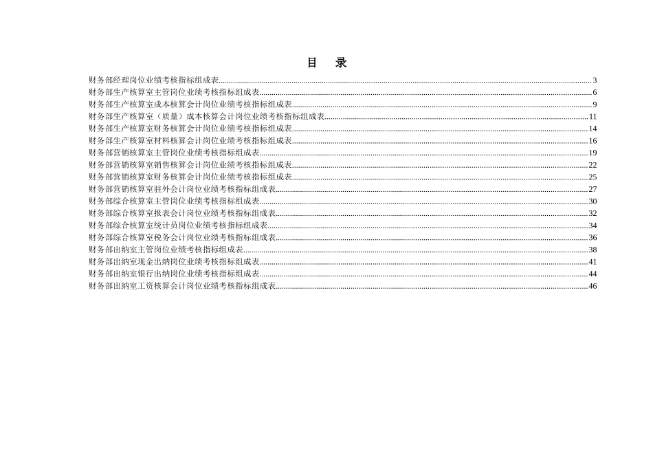 国际贸易有限公司财务部绩效考核指标_第1页