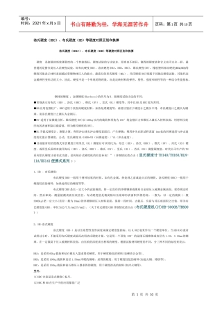 洛氏硬度、布氏硬度等硬度对照区别与换算