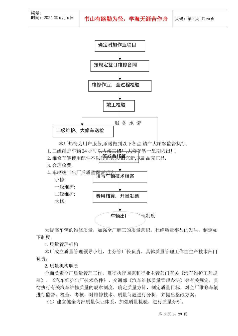 汽车修理厂人员岗位职责和管理制度）_第3页