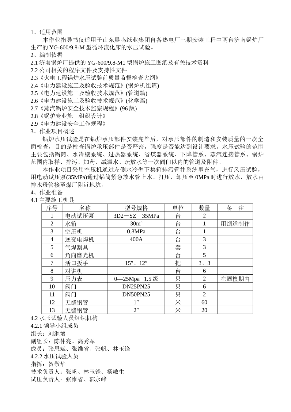 水压试验作业工作指导书_第2页