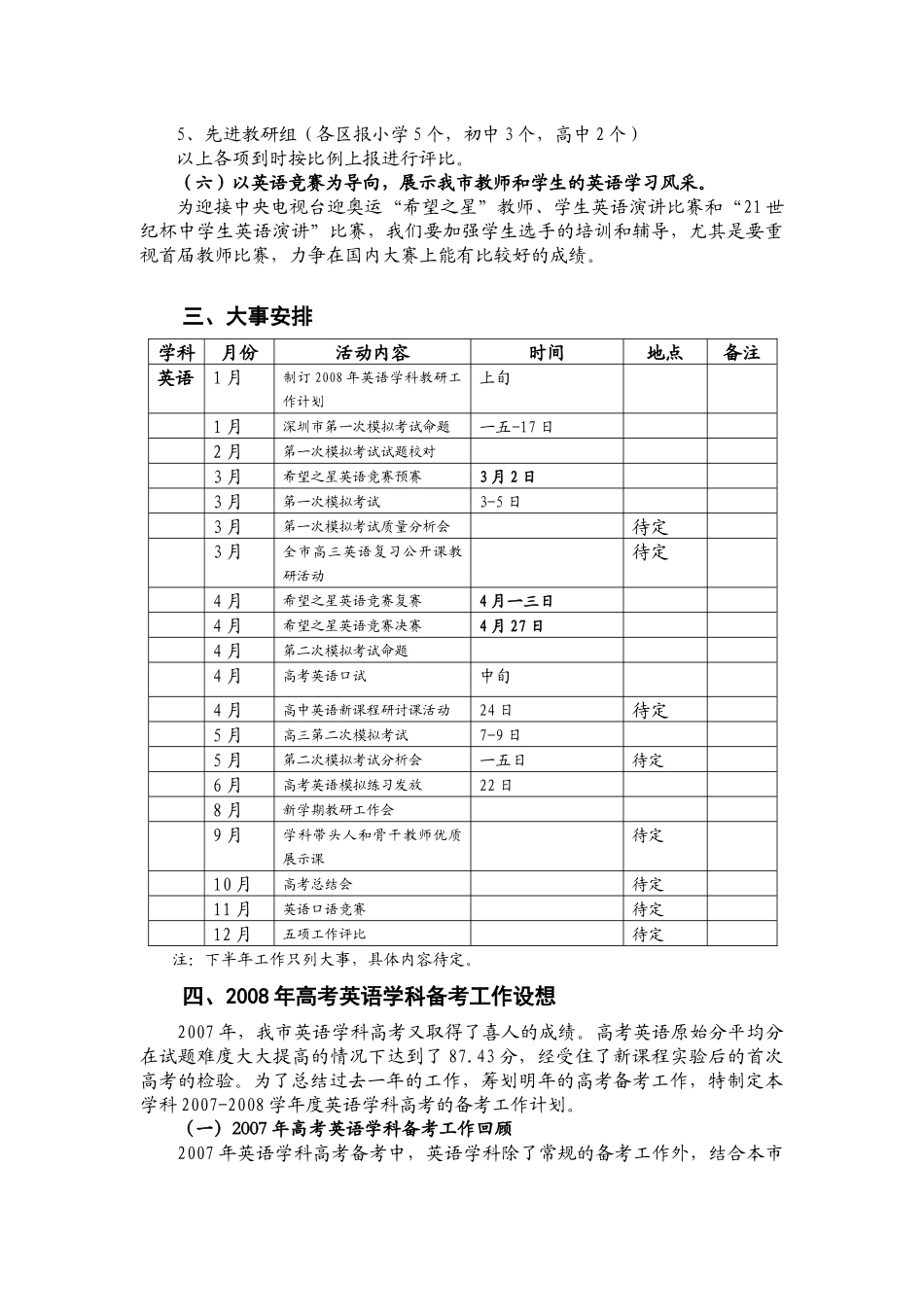 高中英语学科教研工作计划_第3页