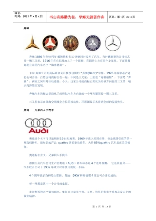 汽车车标欣赏与解释