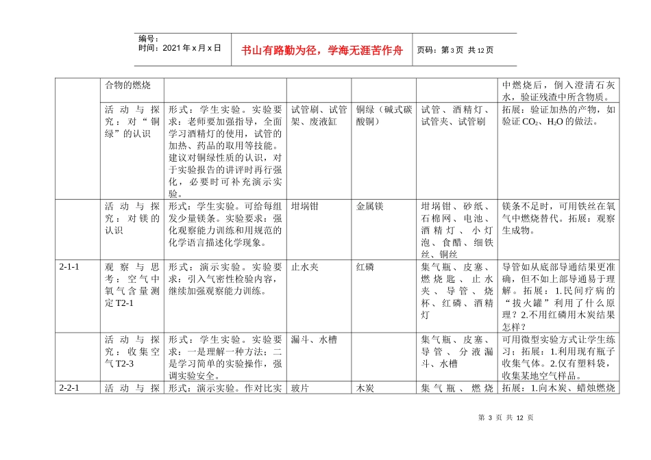 沪教化学教材实验与探索问题的教学策略研究_第3页