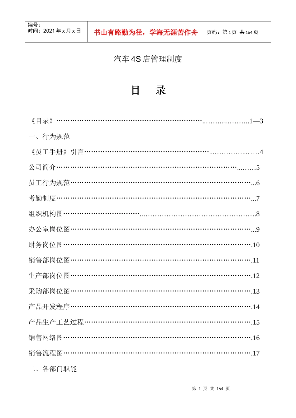 汽车4S店管理制度汇编_第1页