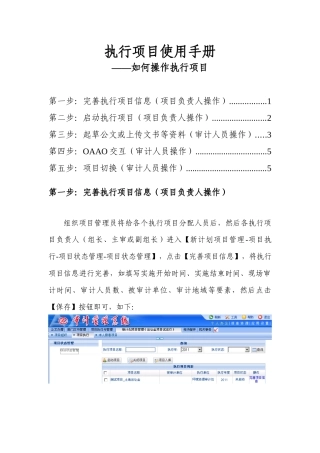 执行项目(组长、副组长、主审或组员)使用手册——(省市县使用)