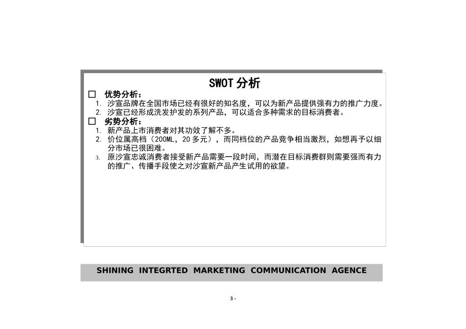 沙宣深层洁净洗发露上市年度促销计划_第3页