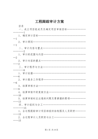 工程跟踪审计实施方案 