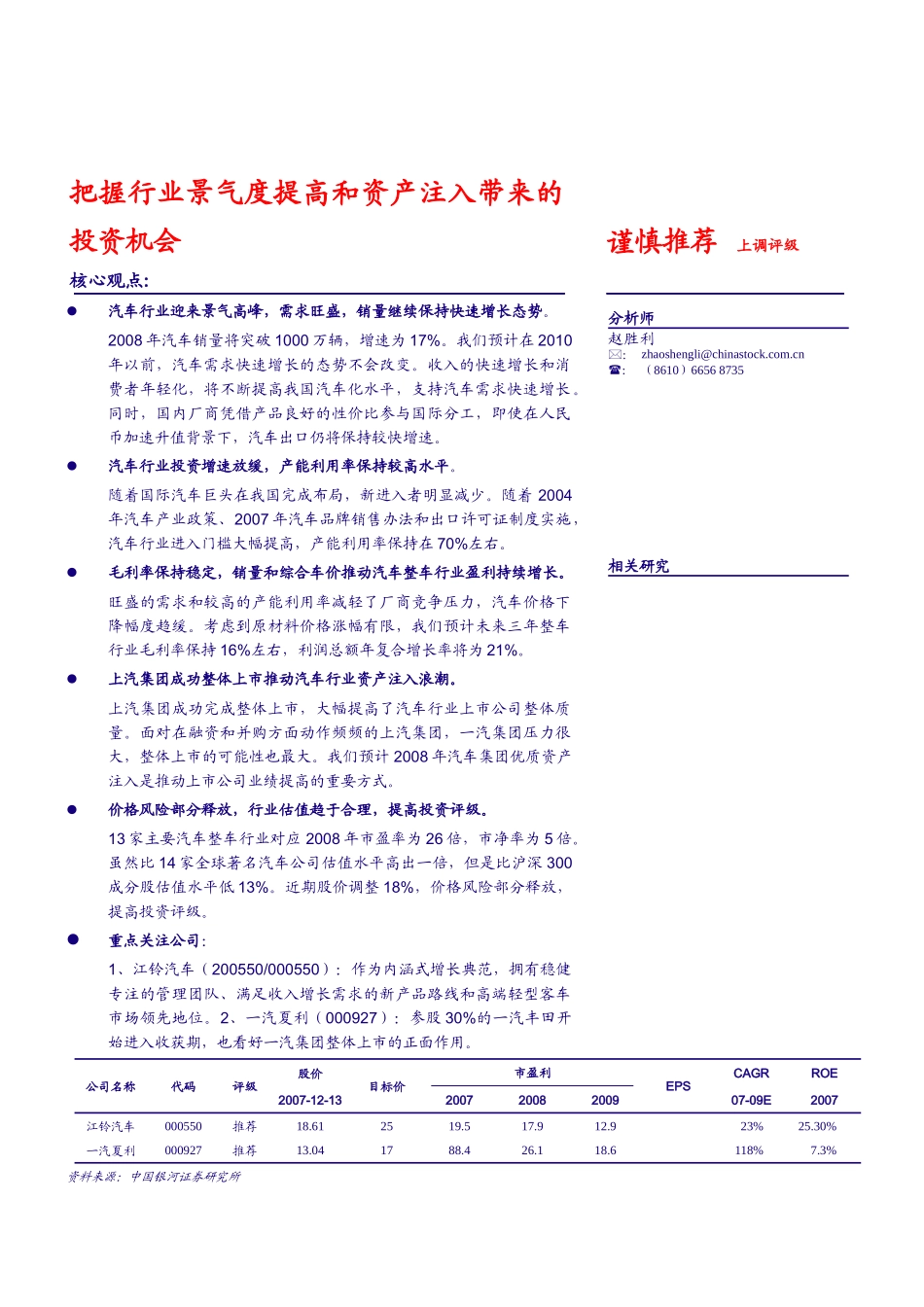 汽车行业前景分析状况_第1页