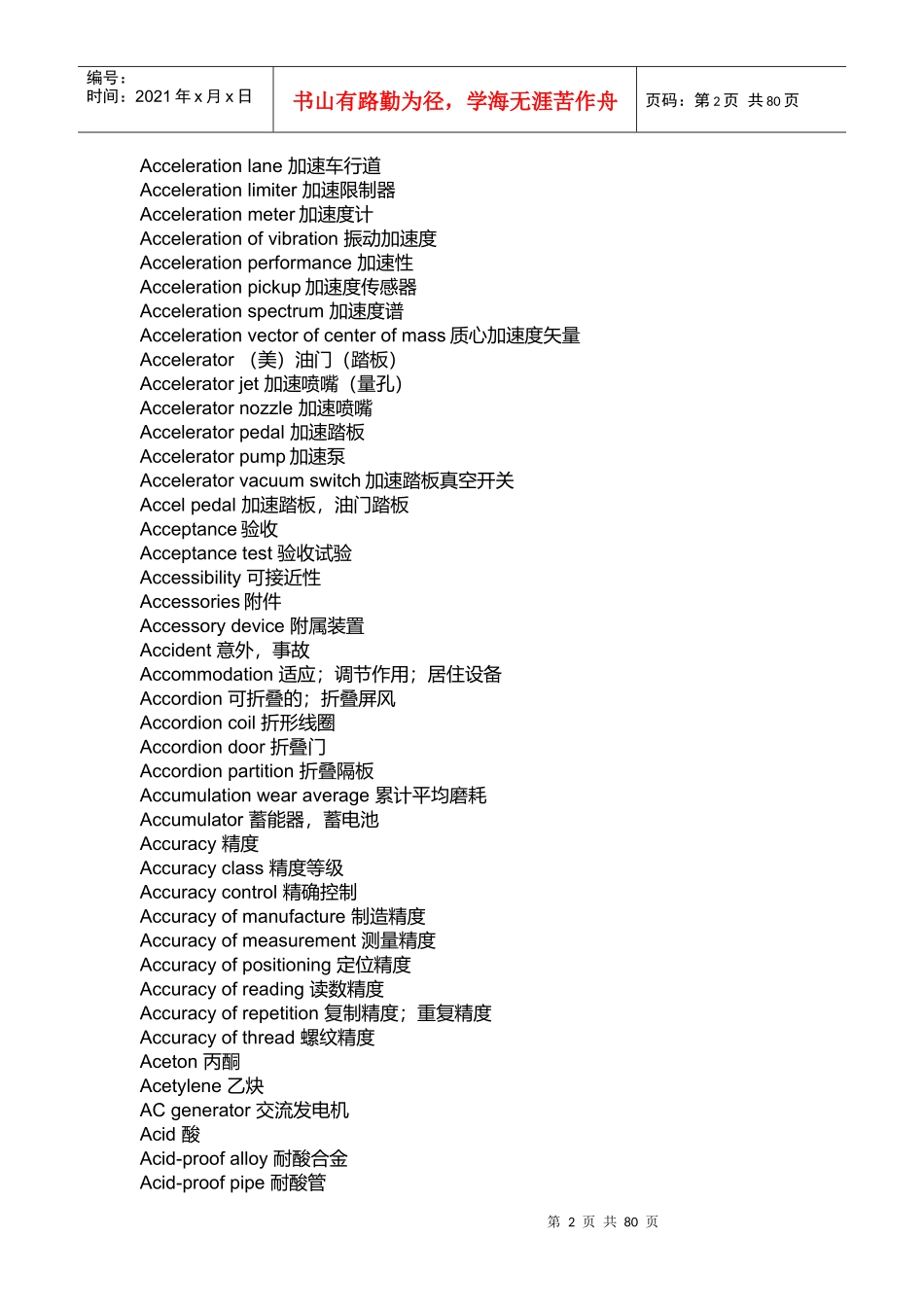 汽车英文词汇_第2页