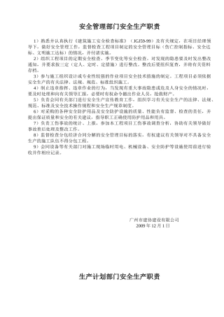 安全管理部门安全生产职责(6页)