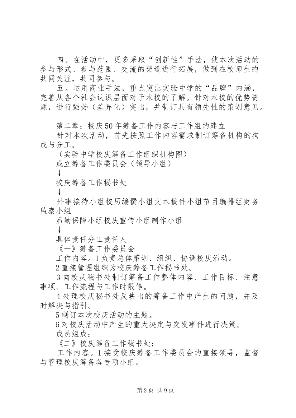 中学周年校庆活动实施方案 _第2页