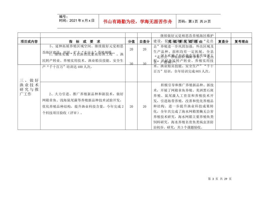 洞头县海洋与渔业局年度目标表_第3页