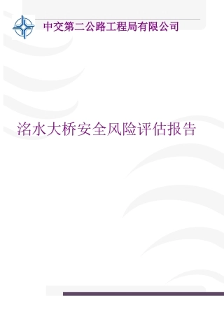 洺水桥梁安全风险评估1