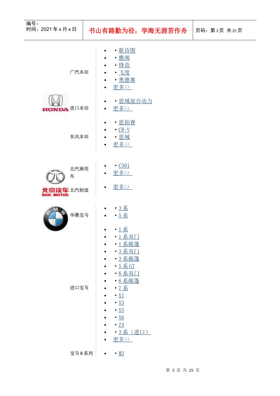 汽车品牌大全(有图有真相)_第3页