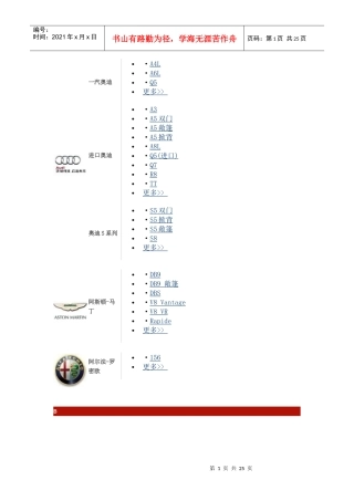 汽车品牌大全(有图有真相)