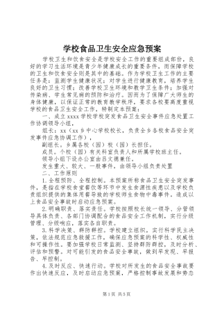 学校食品卫生安全应急处置预案 (22)