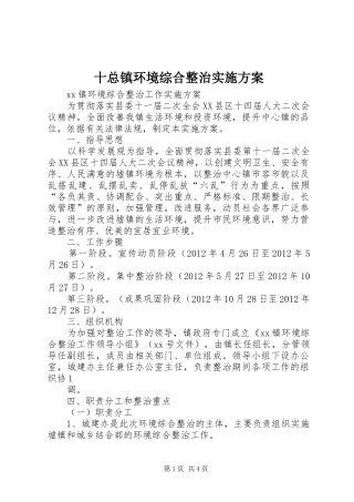 十总镇环境综合整治方案 