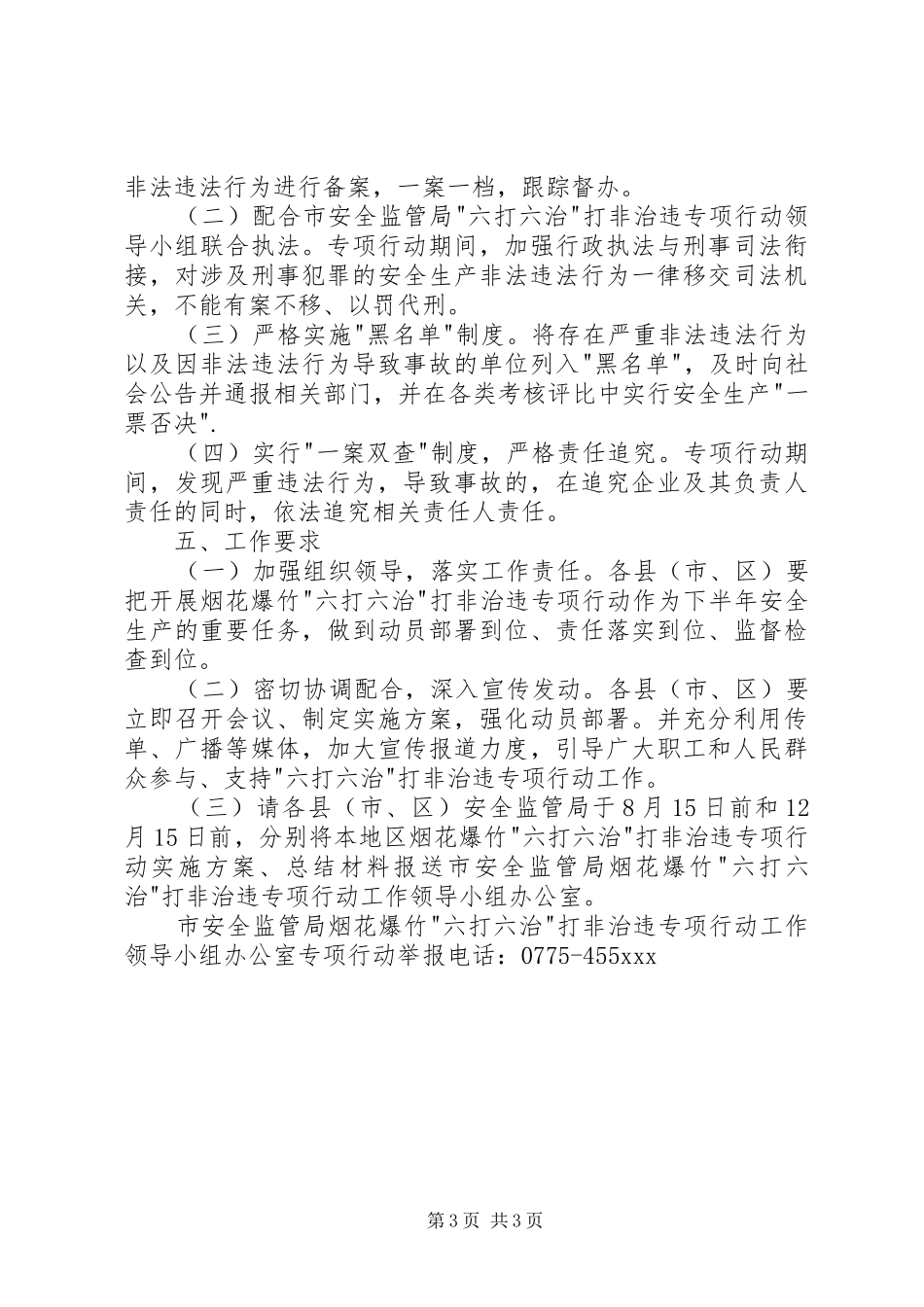 市烟花爆竹六打六治专项行动方案 _第3页