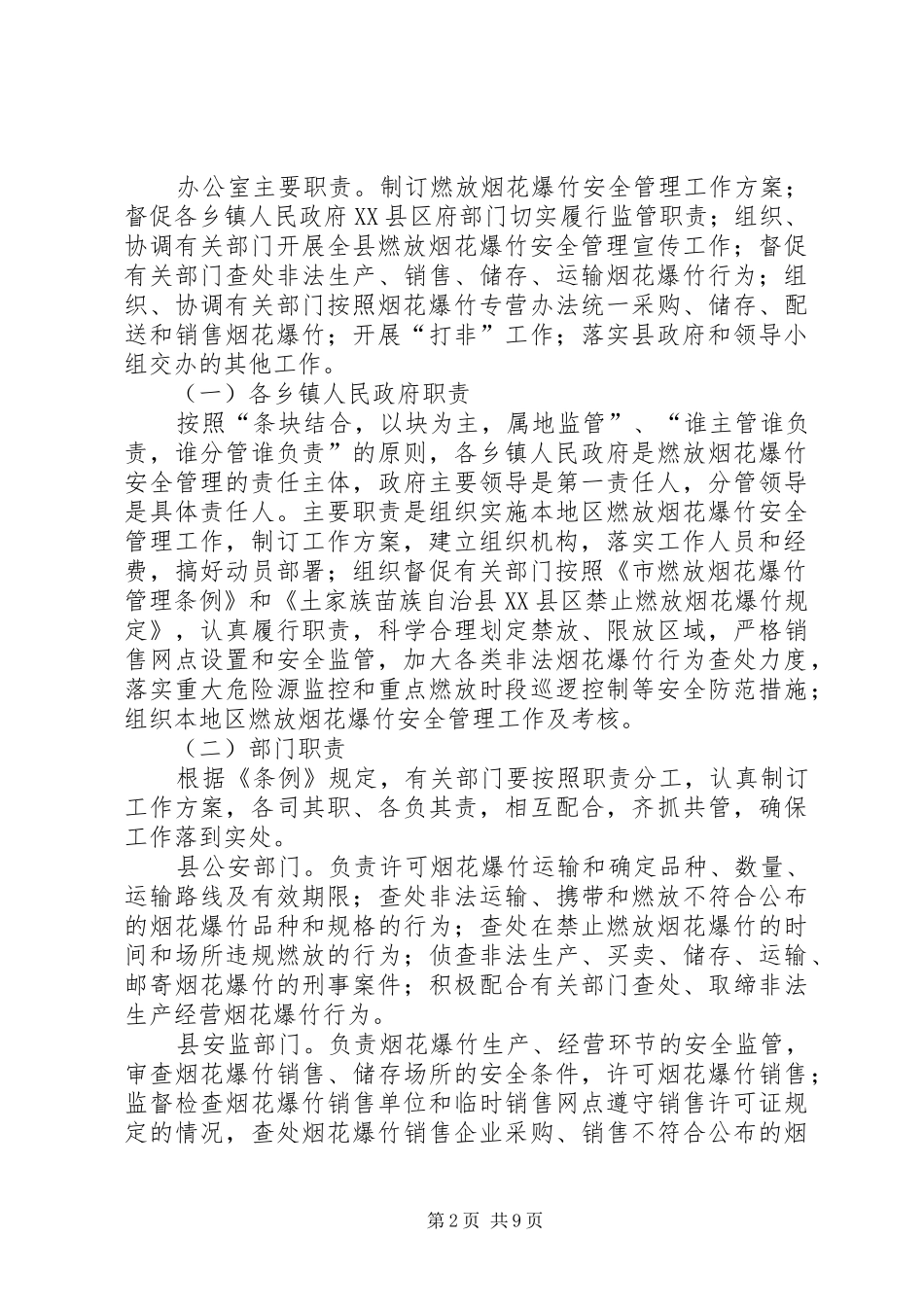 春节烟花安全隐患防控实施方案 _第2页