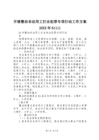 开展整治非法用工打击犯罪专项行动工作实施方案20XX年61111 (3)