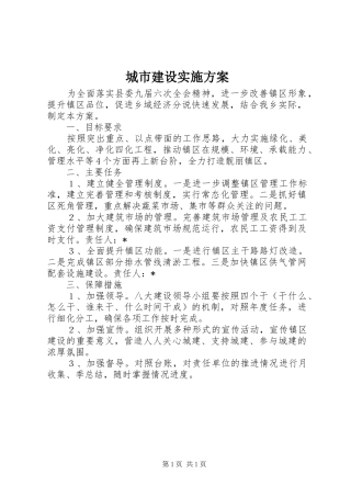 城市建设方案 