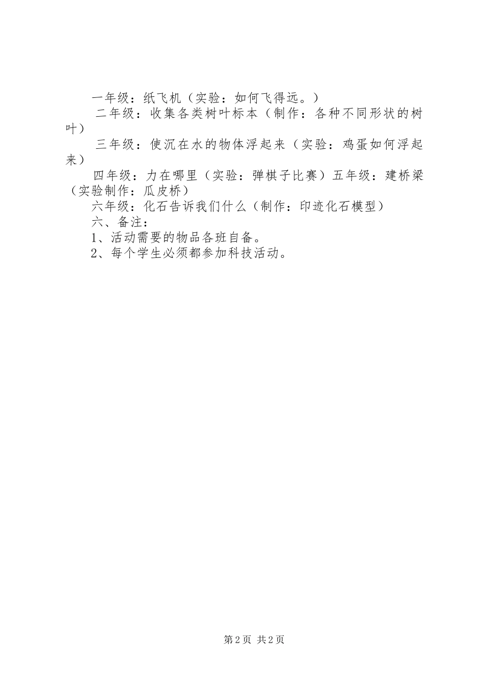 XX年科技活动周实施方案 _第2页