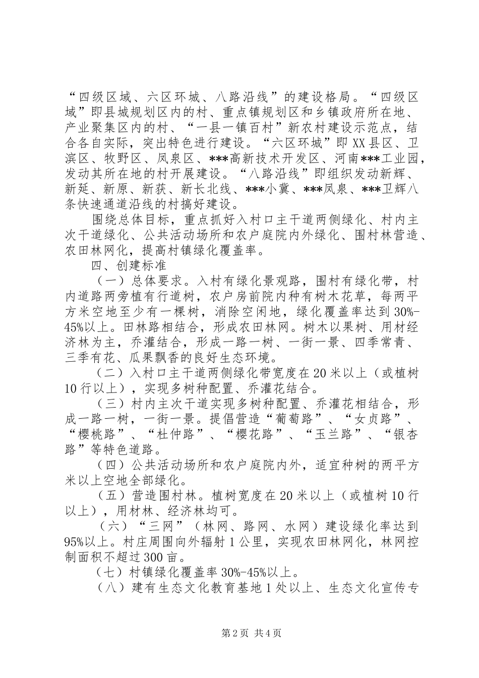 林业生态文明村建设方案 _第2页