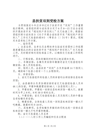 县扶贫双到受检实施方案 