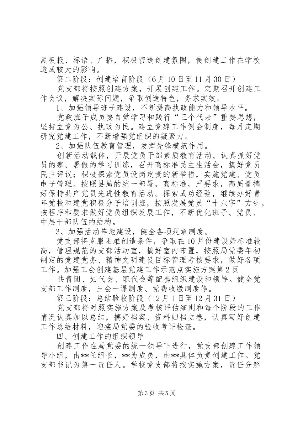 创建基层党建工作示范点方案 _第3页