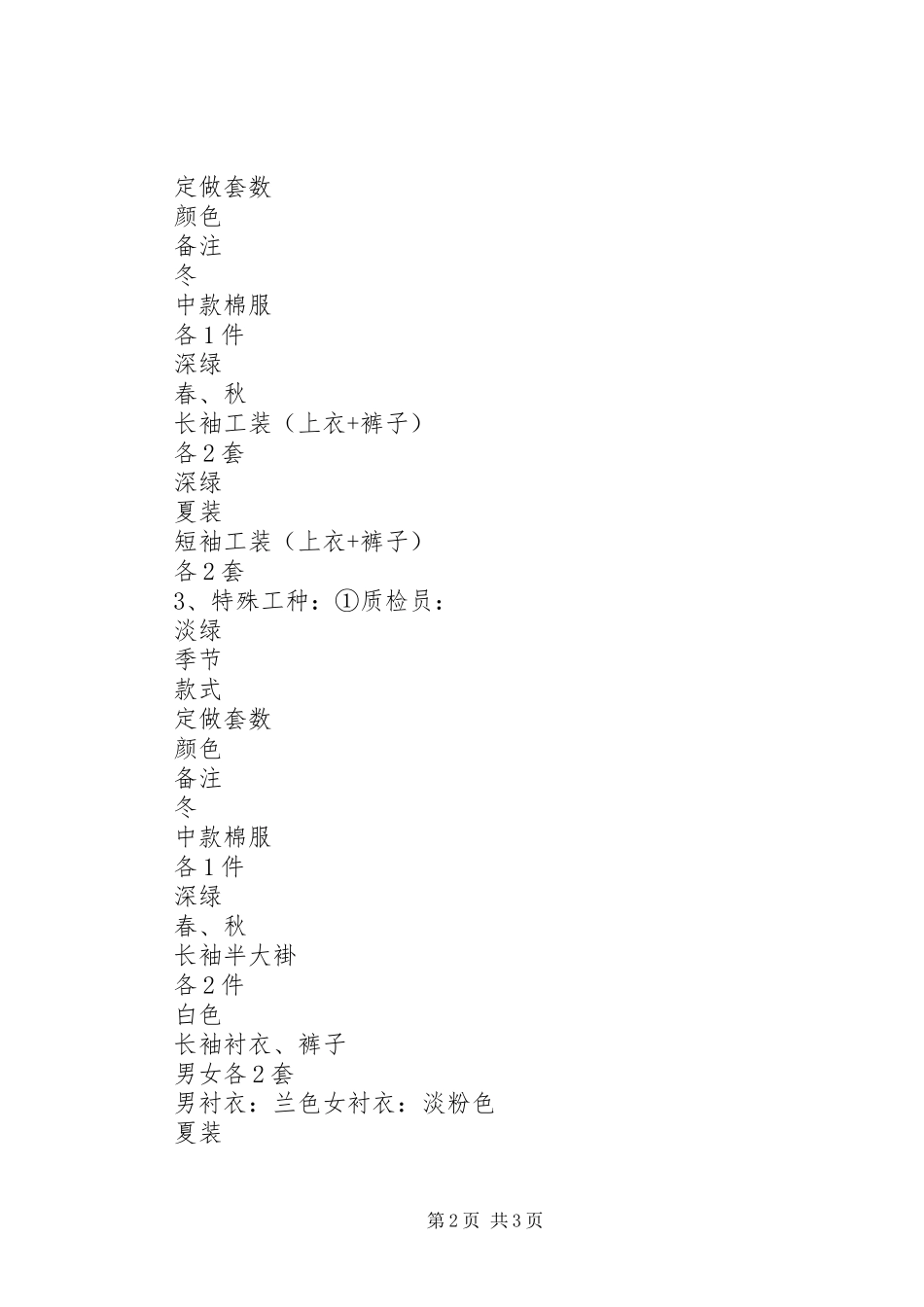制作工作服的实施方案_第2页