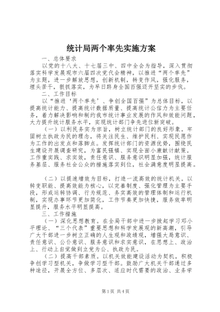 统计局两个率先实施方案