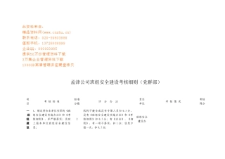 班组安全建设考核细则责任划分