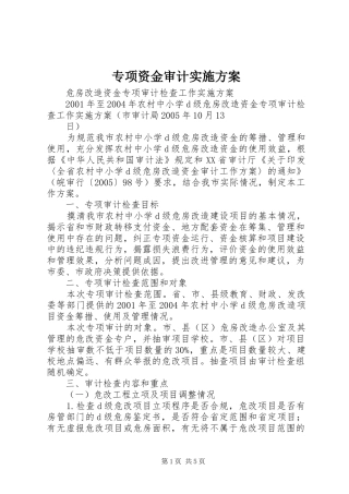 专项资金审计实施方案_3