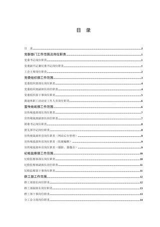 岗位职责范围
